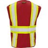 Ironwear Standard Polyester Mesh Safety Vest w/ Zipper & Radio Clips (Red/4X-Large) 1287-RZ-RD-4XL